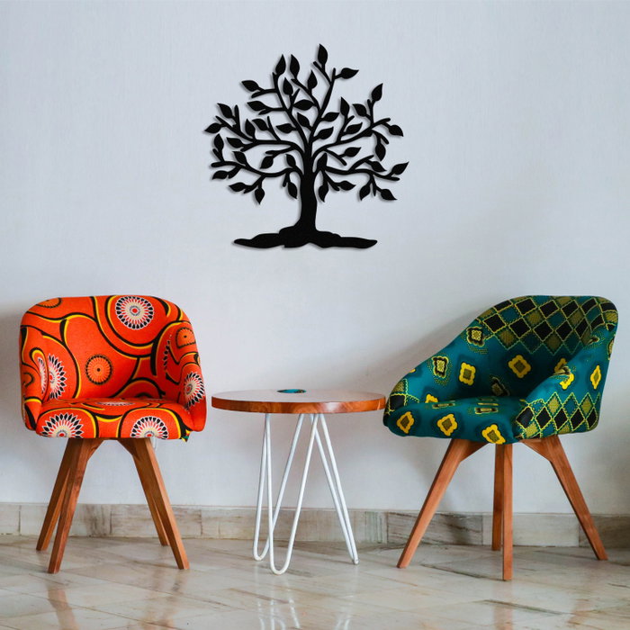 Wallity Kalp Agac Escultura de Pared de Metal Negra 70 x 70 cm Wallity Kalp Agac Escultura de Pared de Metal Negra 70 x 70 cm